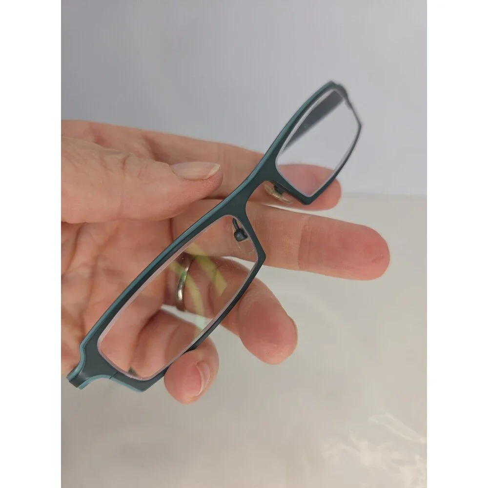 Vintage PRO DESIGN DENMARK 1335 PURE TITANIUM EYEGLASS Frames Only Turquoise
